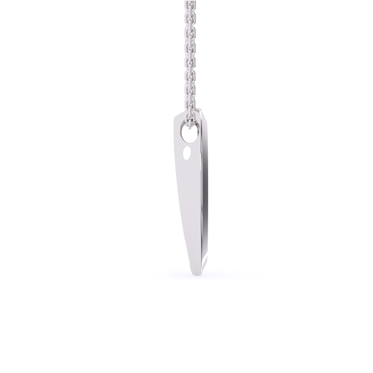Stylish Oval Shaped Pave Diamond Necklace